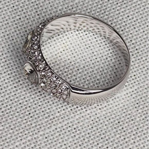 GORJANA Ring 9 Kingston Silver Crystals Bling Vintage Vibe Cocktail Ring - Picture 11 of 13
